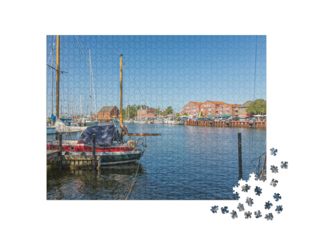 Puzzle 1000 Teile „Hafen von Orth, Insel Fehmarn, Schleswig-Holstein, Deutschland“