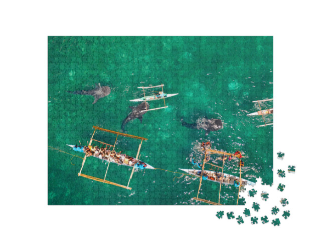 Puzzle 1000 Teile „Walhaie auf den Philippinen“