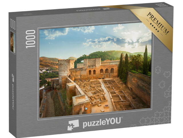 Puzzle 1000 Teile „Alhambra de Granada im Sonnenaufgang UNESCO-Weltkulturerbe“