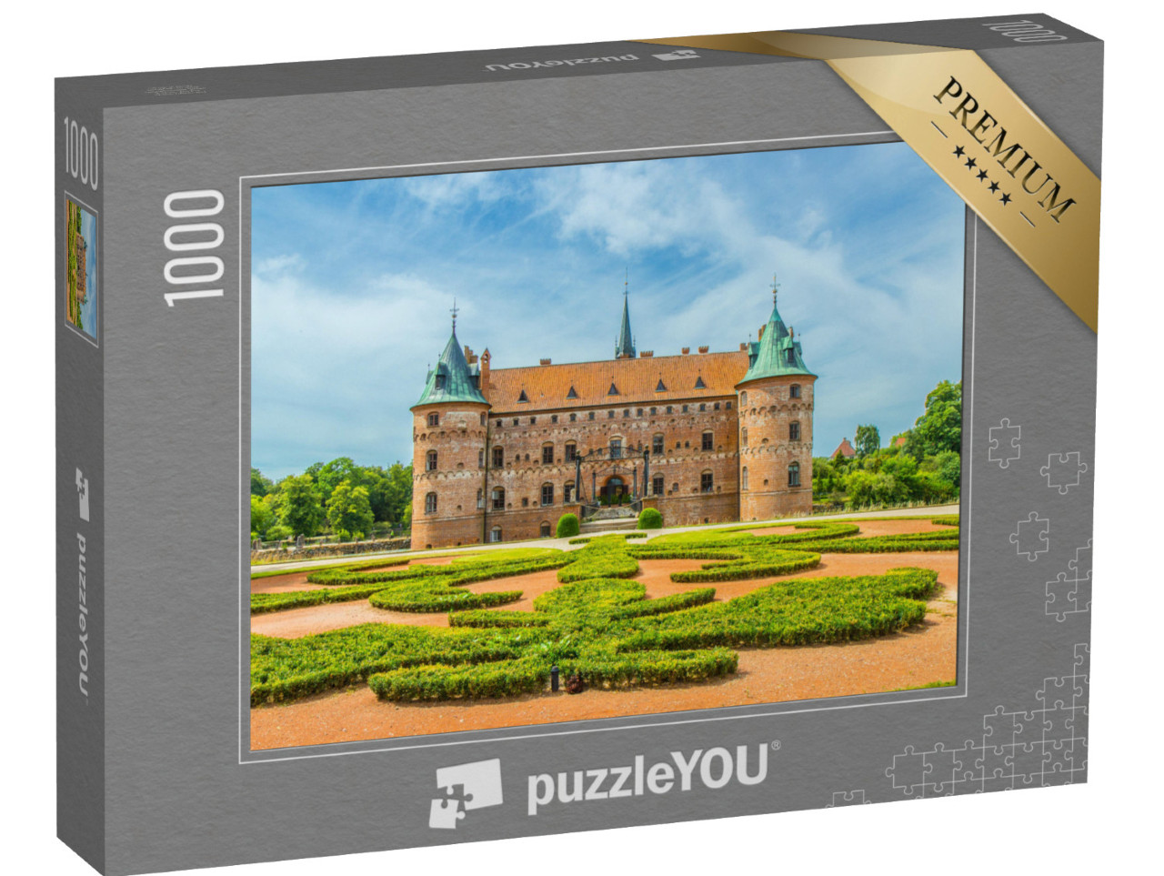 Puzzle 1000 Teile „Schloss Egeskov auf der Insel Fünen in Dänemark“