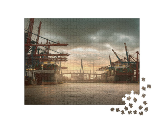 Puzzle 1000 Teile „Hamburger Hafen“