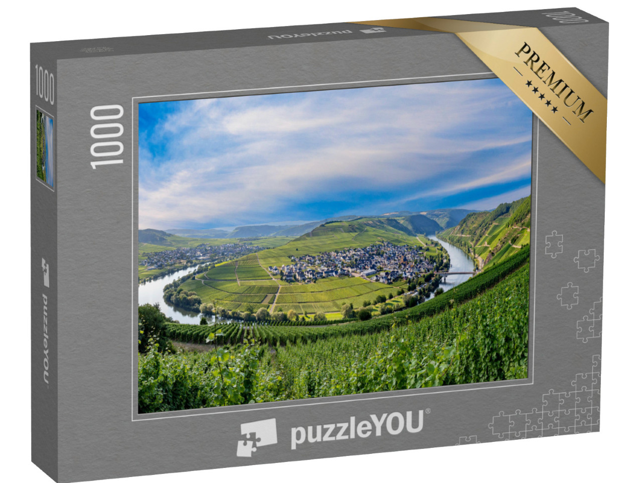 Puzzle 1000 Teile „Moselschleife bei Leiwen, Trittenheim, Deutschland“
