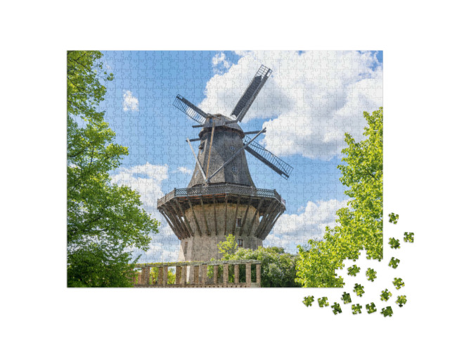Puzzle 1000 Teile „Windmühle vom Park Sanssouci, Potsdam, Deutschland“