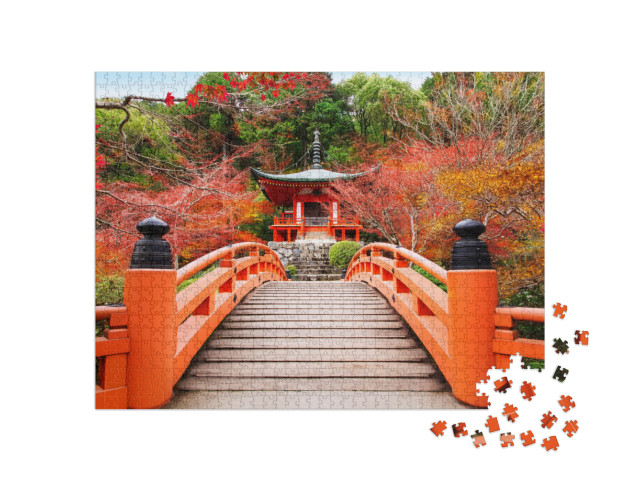 Puzzle 1000 Teile „Kyoto Daigoji-Tempel im japanischen Herbst“