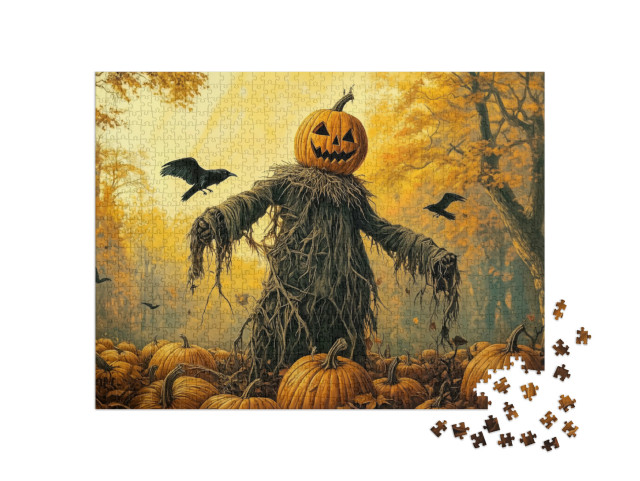 Puzzle 1000 Teile „Halloween Vogelscheuche“