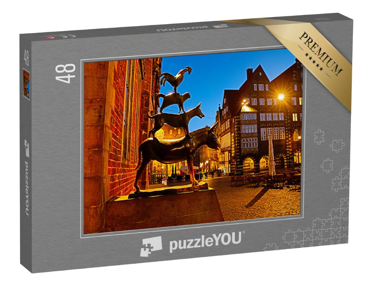 Puzzle 48 Teile „Am Abend in Bremen.“