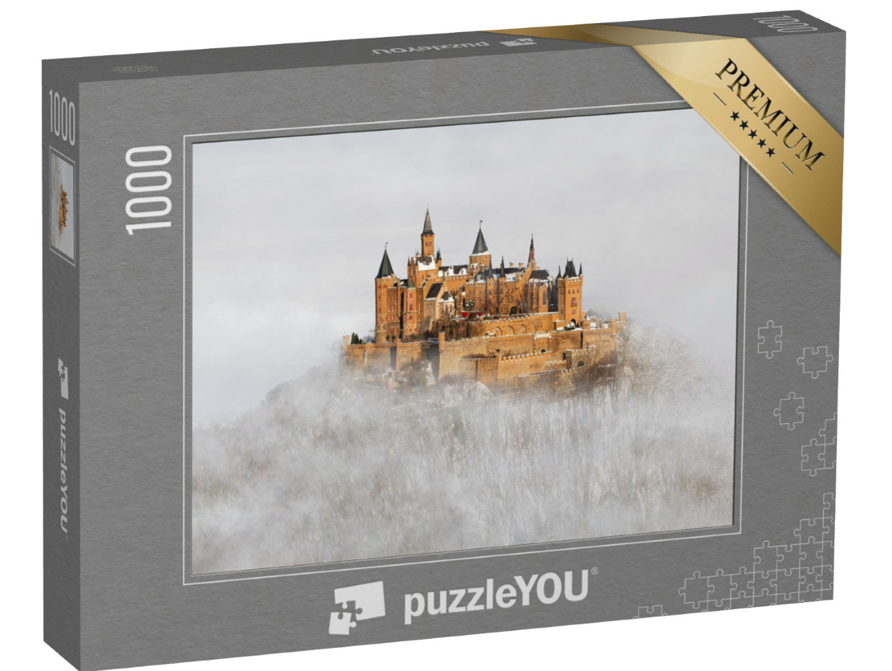 Puzzle 1000 Teile „Burg Hohenzollern über den Wolken, Deutschland“