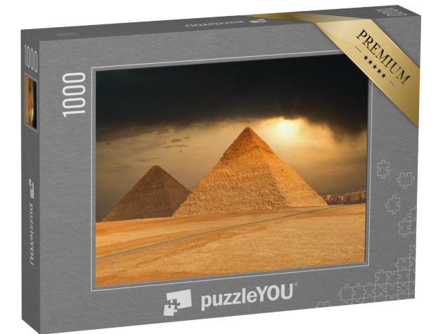 Puzzle 1000 Teile „Die berühmten Pyramiden von Gizeh, Ägypten“