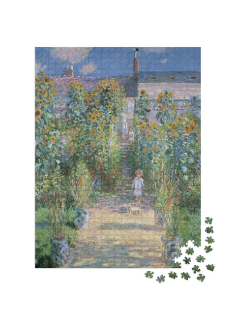 Puzzle 1000 Teile „Der Garten des Künstlers in Vetheuil, Claude Monet 1880“