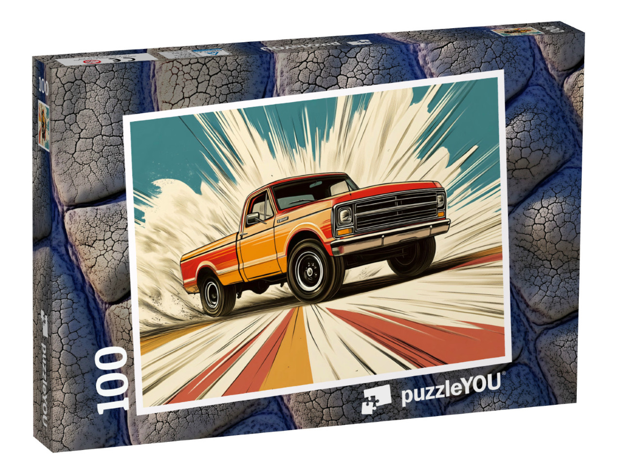 Puzzle 100 Teile „Retro-Pickup Highlight“