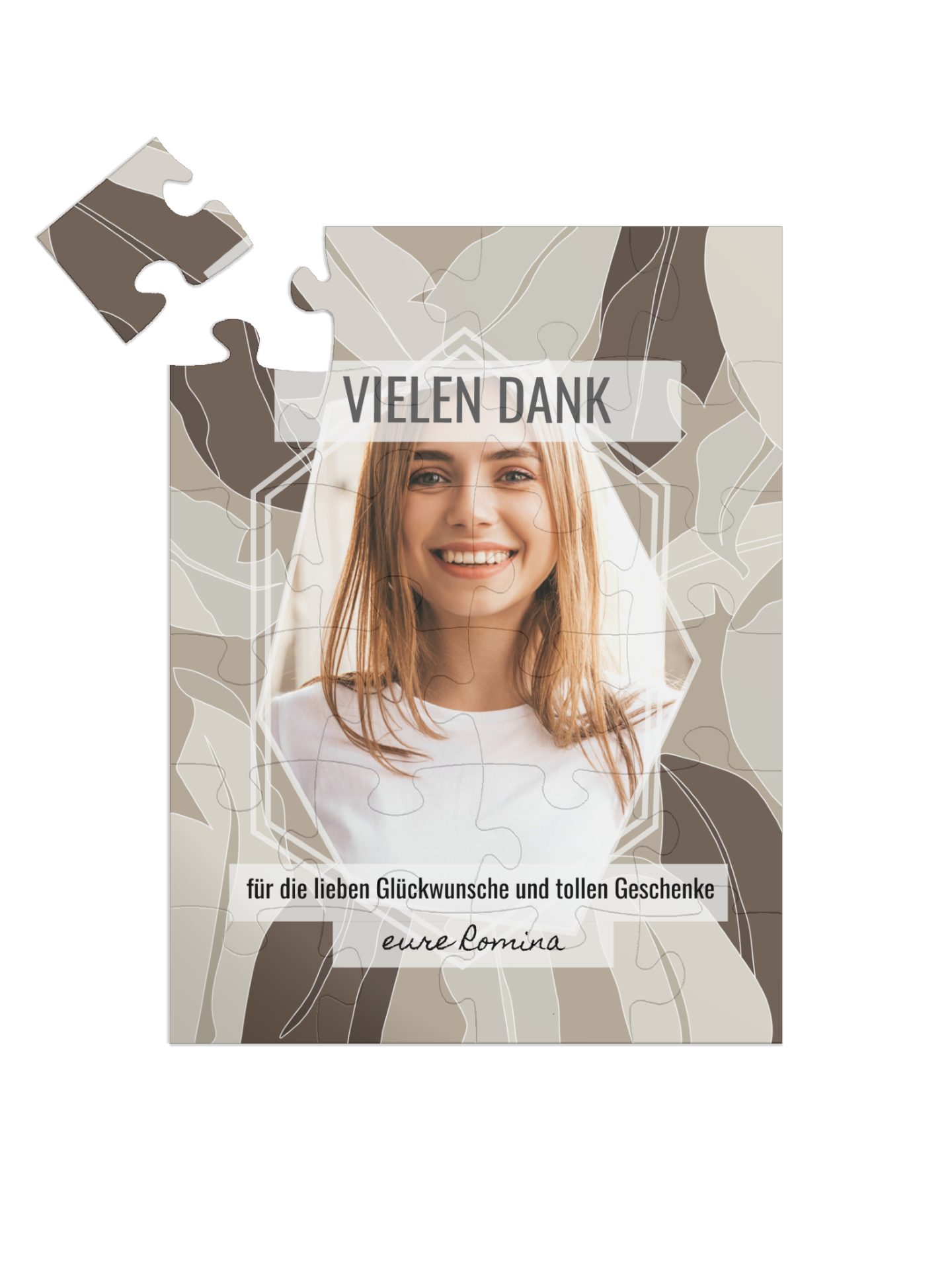 "Palmleaves" in Hochformat beige