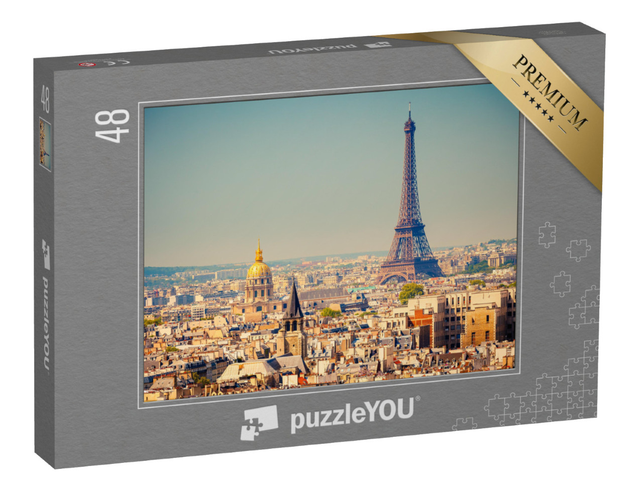 Puzzle 48 Teile „Blick auf den Eiffelturm, Paris, Frankreich“