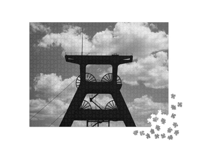 Puzzle 1000 Teile „Alter Zechenturm aus dem Ruhrgebiet“