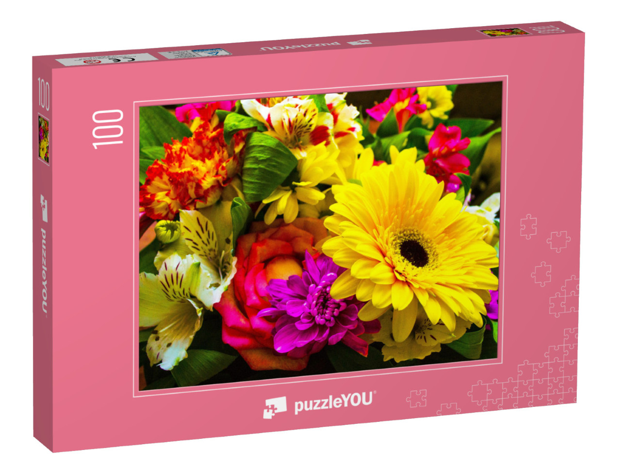 Puzzle 100 Teile „Blumenstrauß aus Sommerblumen“