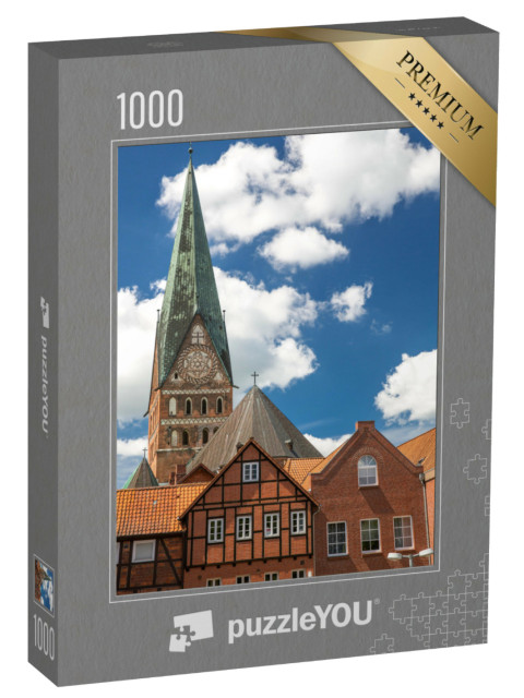 Puzzle 1000 Teile „Lüneburg: Traditionelle deutsche Häuser, Niedersachsen“