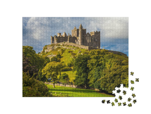 Puzzle 1000 Teile „Rock of Cashel in spektakulärem Licht, Tipperary, Irland“