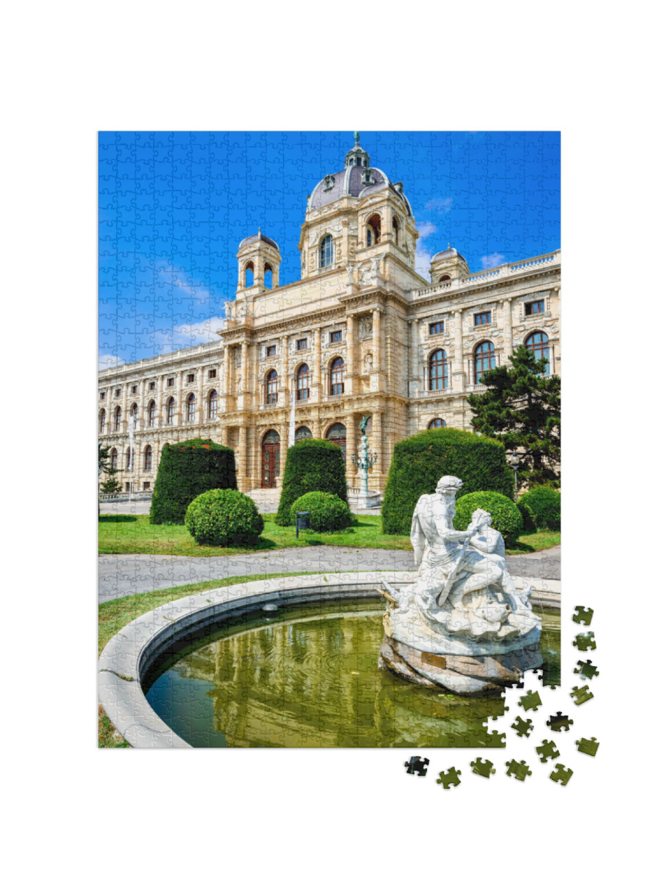 Puzzle 1000 Teile „Kunsthistorisches Museum mit Park Maria-Theresien-Platz, Wien“