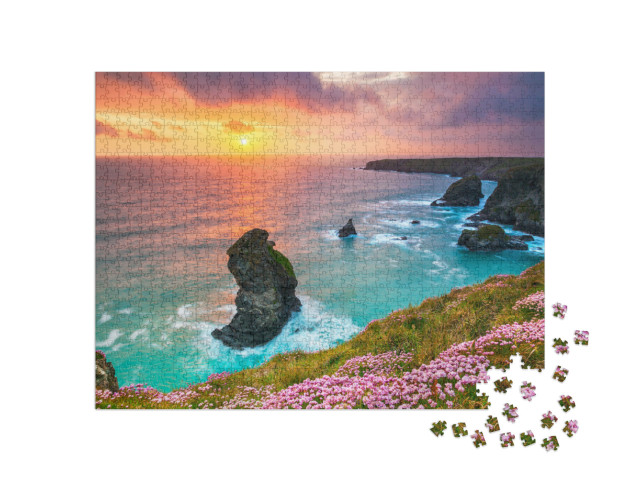 Puzzle 1000 Teile „Beruthan Steps, Nord-Cornwall, Großbritannien“