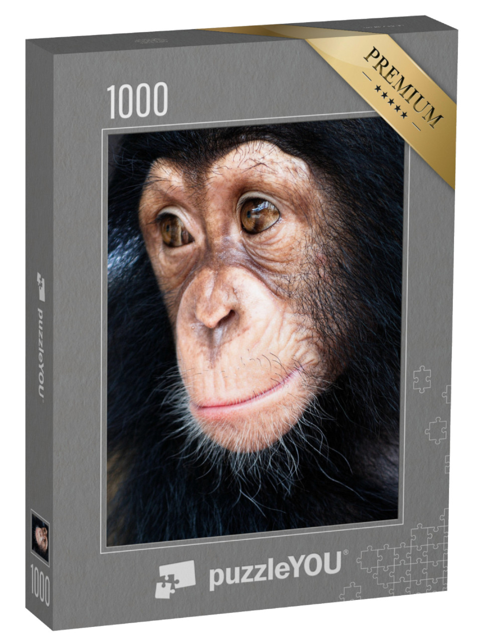 Puzzle 1000 Teile „Nahaufnahme von Mixed-Breed-Affe“