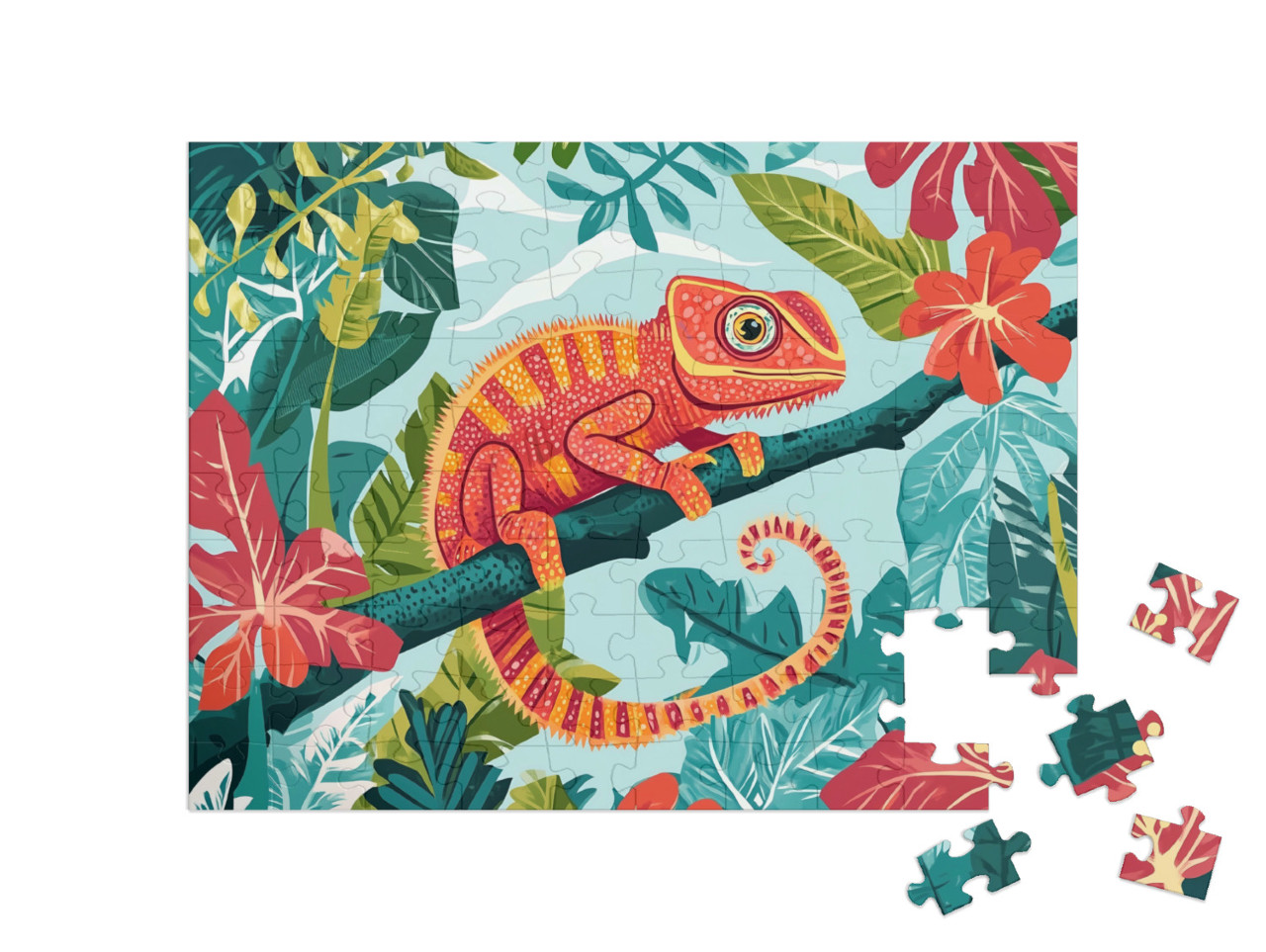 Puzzle 100 Teile „Buntes Farbenspiel“