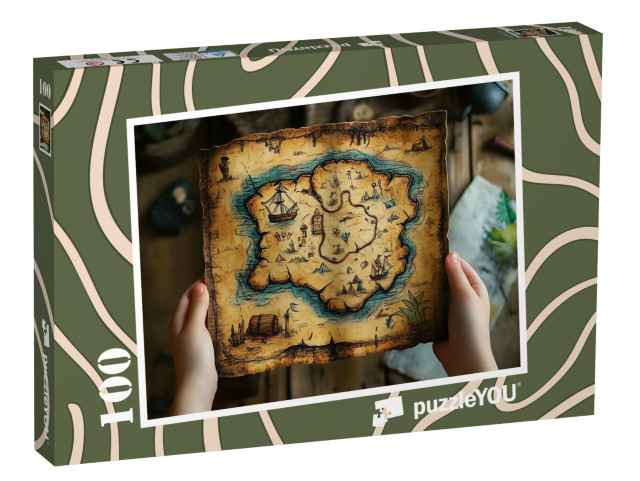 Puzzle 100 Teile „Das Piratenrätsel der sieben Meere“