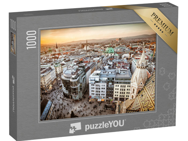 Puzzle 1000 Teile „Wien bei Sonnenuntergang, Österreich“