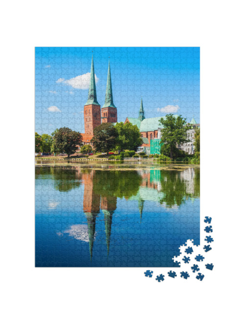 Puzzle 1000 Teile „Der Lübecker Dom aus Backstein“