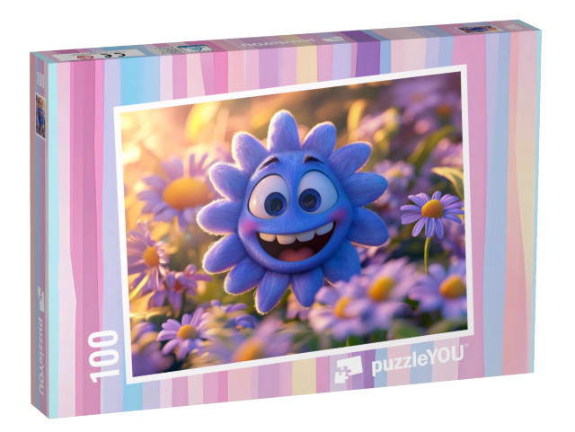Puzzle 100 Teile „Die fröhliche Frühlingsblume Fritz“
