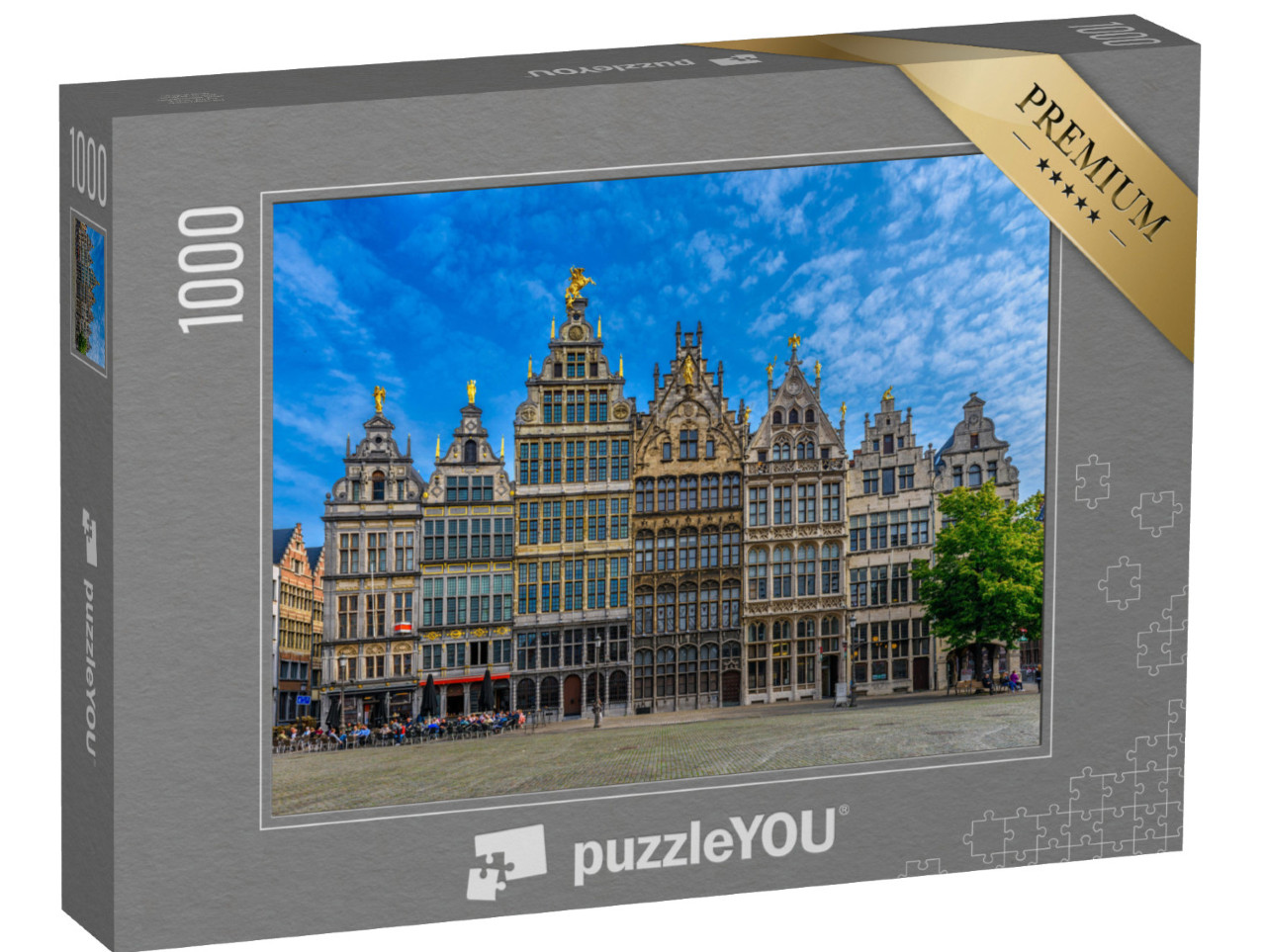 Puzzle 1000 Teile „Der historische Grote Markt von Antwerpen, Belgien“