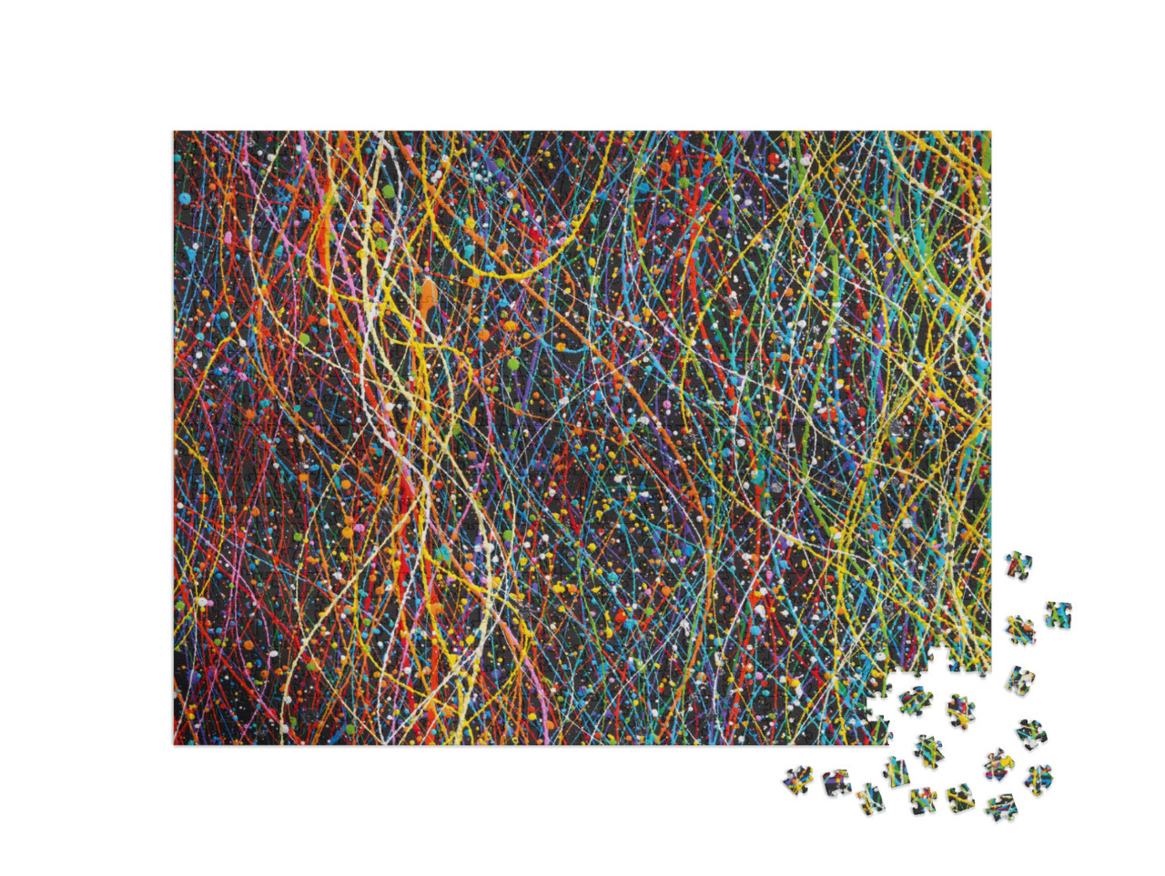 Puzzle 1000 Teile „Abstrakte Linien auf Hintergrund mit Textur“