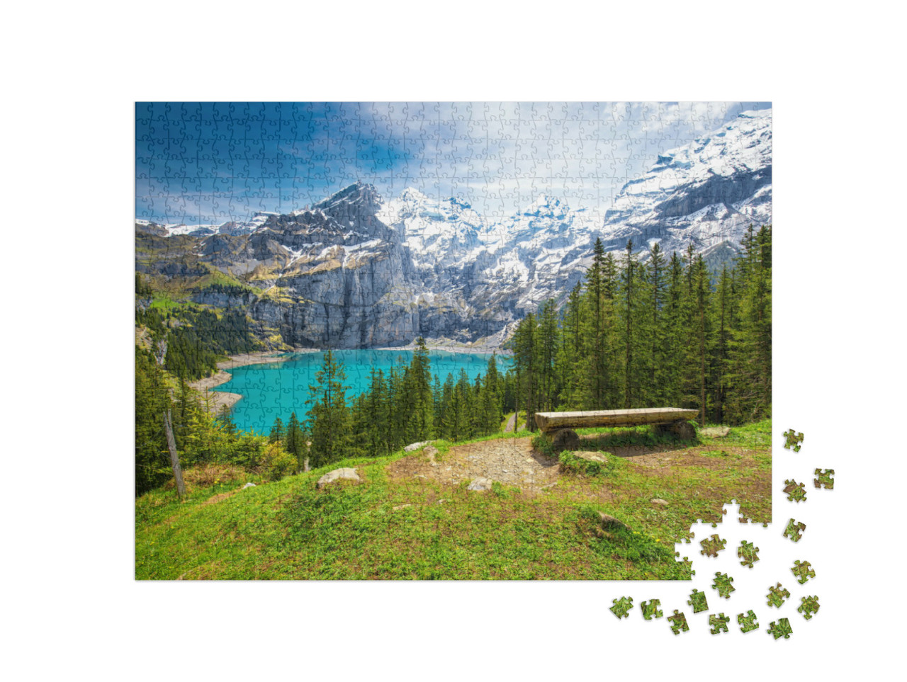 Puzzle 1000 Teile „Kandersteg, Berner Oberland, Schweiz“