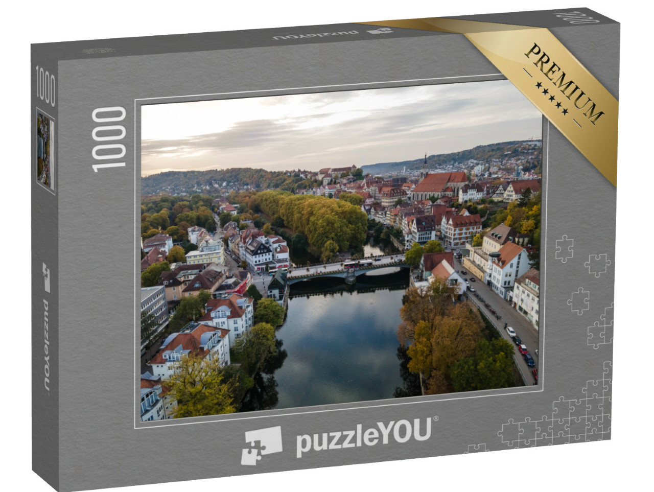 Puzzle 1000 Teile „Tübingen am Neckar von oben“