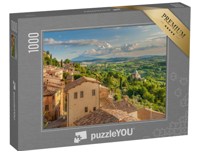 Puzzle 1000 Teile „Blick von Montepulciano über die Toskana, Italien“