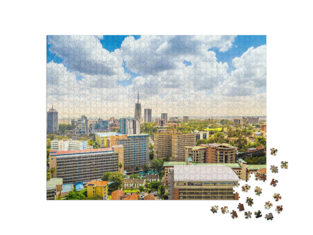 Puzzle 1000 Teile „Stadtzentrum von Nairobi, Kenia“