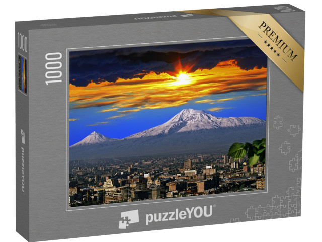 Puzzle 1000 Teile „Spektakulärer Blick auf den Berg Ararat und die Stadt Eriwan“