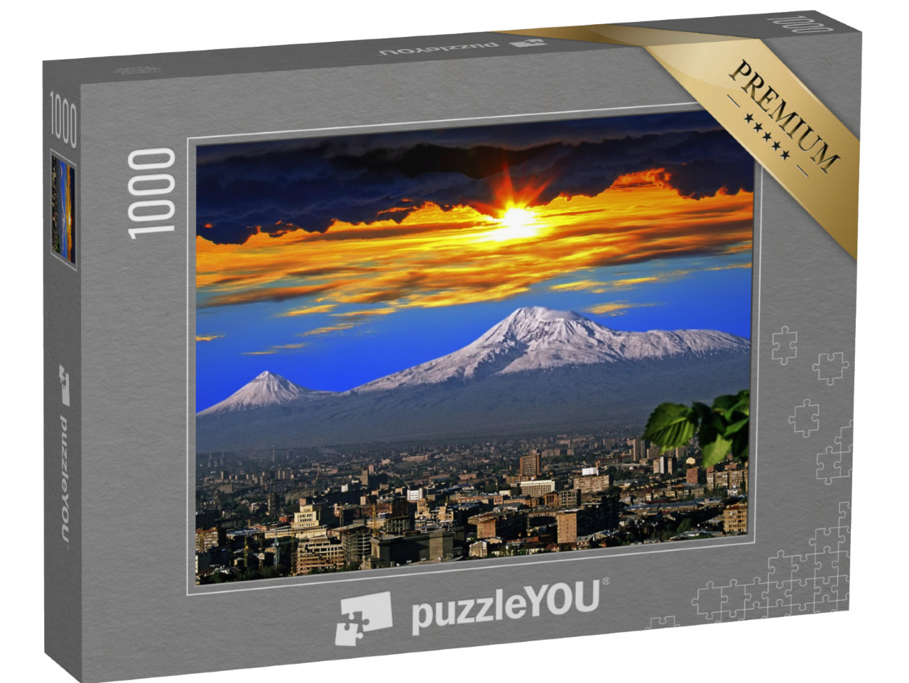 Puzzle 1000 Teile „Spektakulärer Blick auf den Berg Ararat und die Stadt Eriwan“