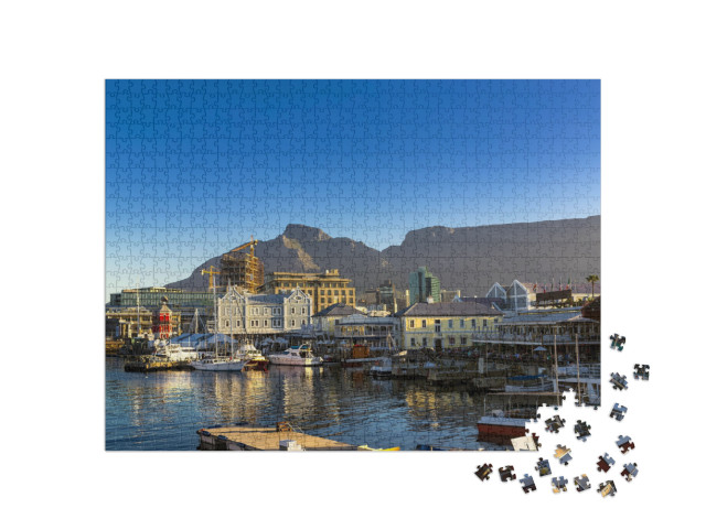 Puzzle 1000 Teile „Kapstadt, Südafrika: Victoria Basin, Devil's Peak und Tafelberg im Hintergrund“