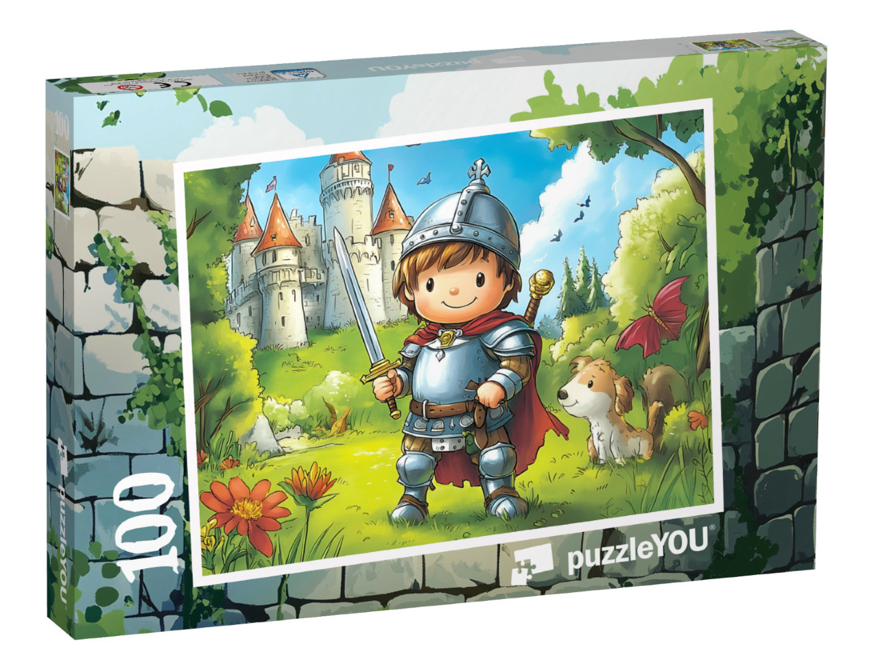 Puzzle 100 Teile „Ritter Ben in glänzender Rüstung“
