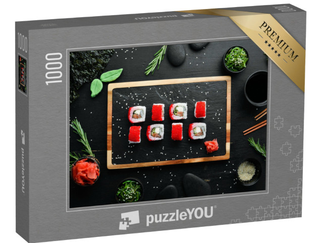 Puzzle 1000 Teile „Frische Sushi-Rolle mit Kaviar“