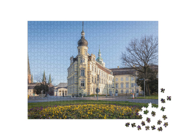 Puzzle 1000 Teile „Barockes Schloss auf dem zentralen Platz von Oldenburg, Deutschland“