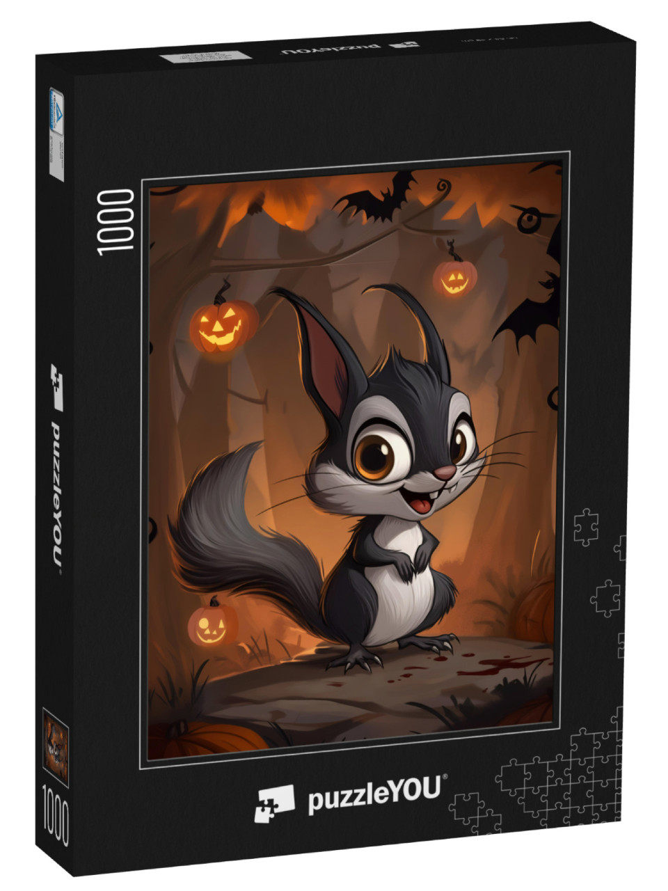 Puzzle 1000 Teile „Eichhörnchen, Halloween“