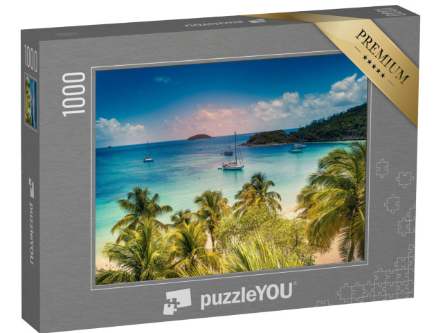 Puzzle 1000 Teile „Weißer Sandstrand, Saint-Vincent und die Grenadinen, Karibik“