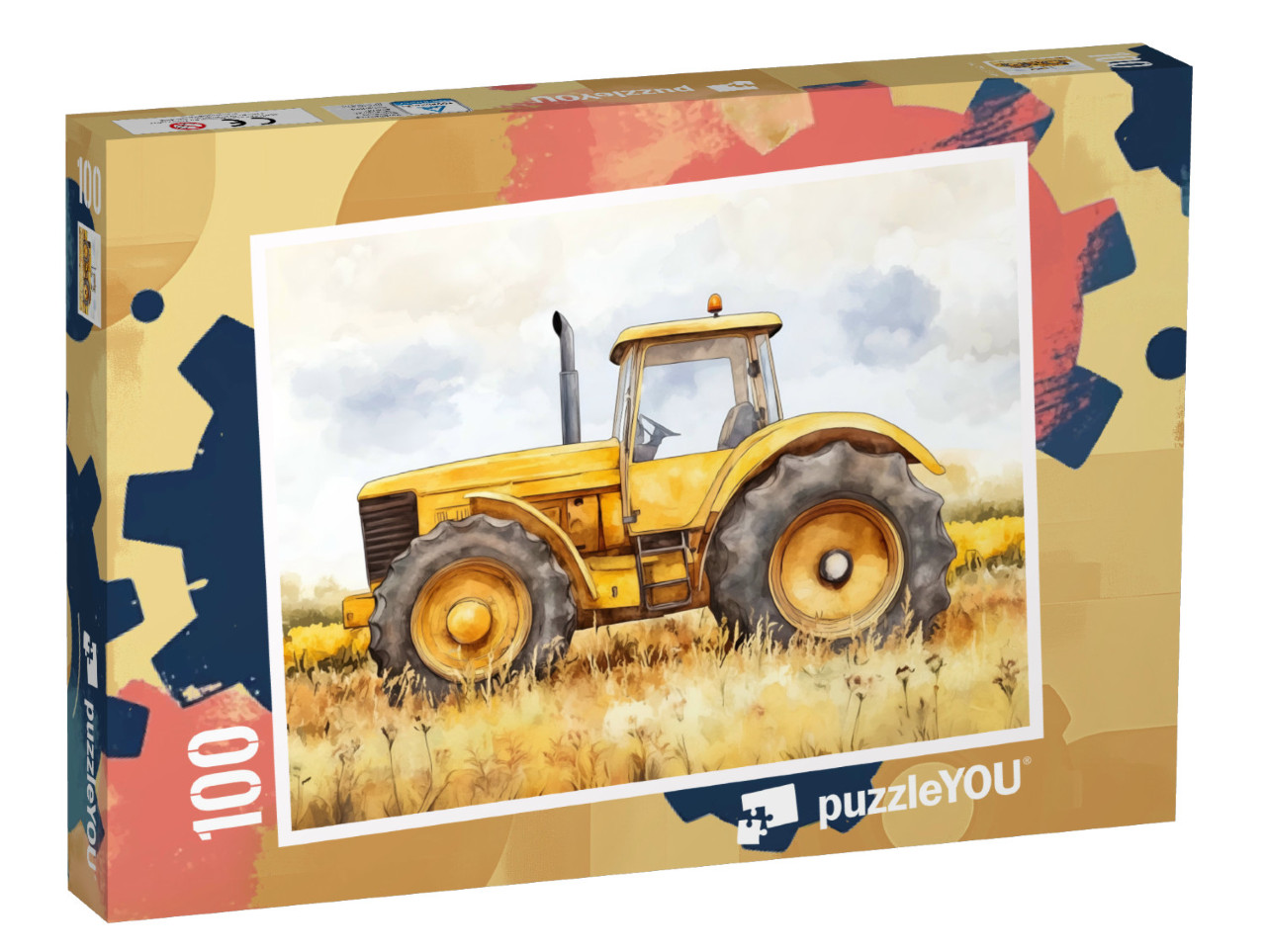 Puzzle 100 Teile „Der stärkste Traktor im Dorf“