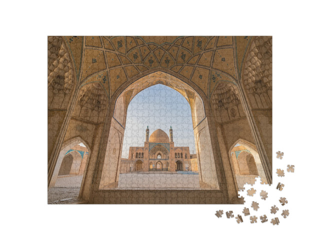 Puzzle 1000 Teile „Eine historische Moschee in Kashan, Iran.“