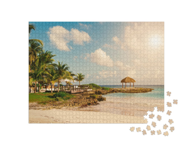 Puzzle 1000 Teile „Karibisches Strandparadies“