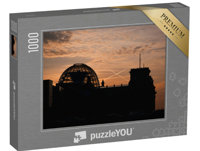 Puzzle 1000 Teile „Die Kuppel des Reichstages im Sonnenuntergang, Berlin“