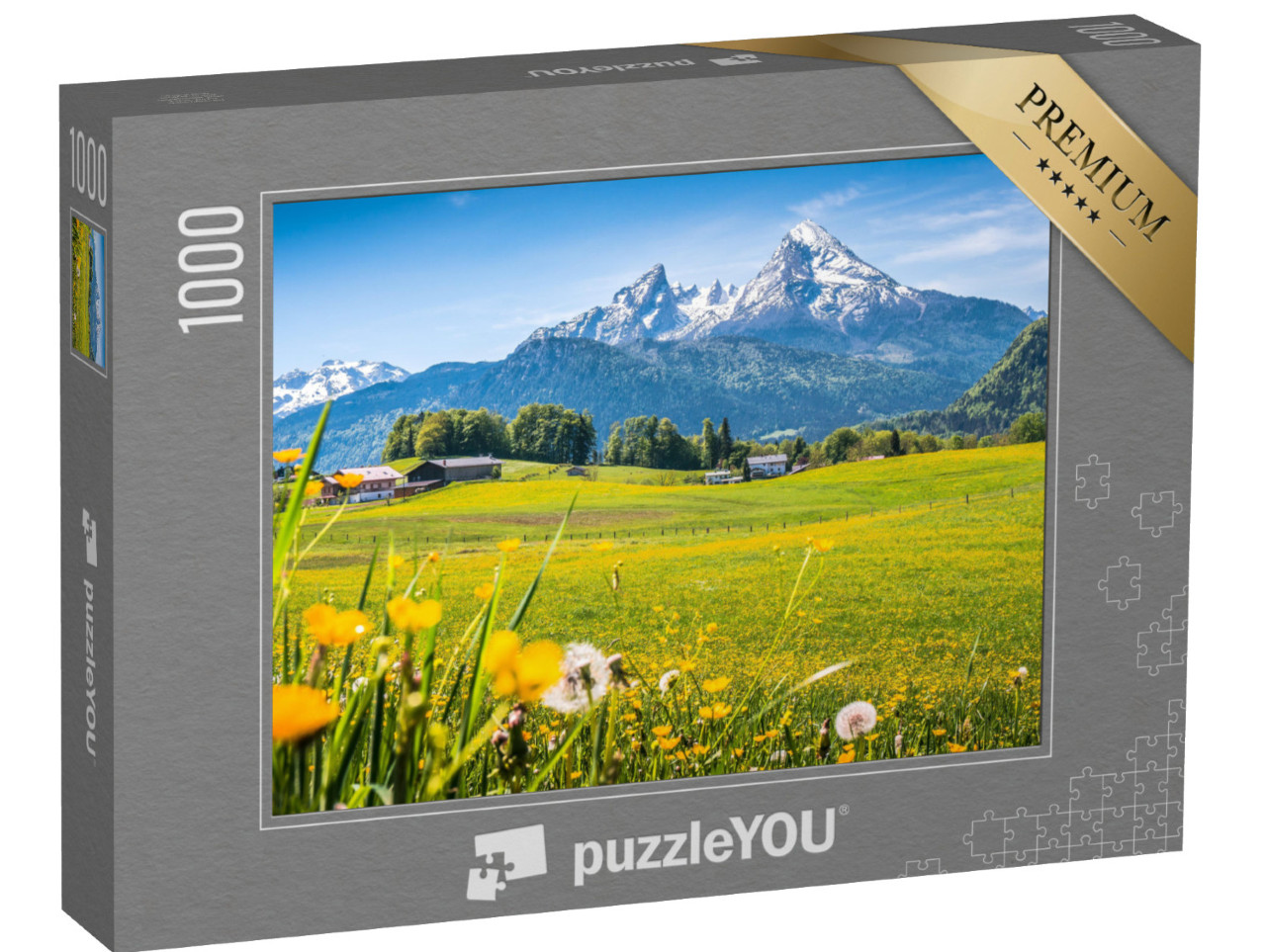 Puzzle 1000 Teile „Idyllische Landschaft in den Alpen, Berchtesgadener Land, Deutschland“