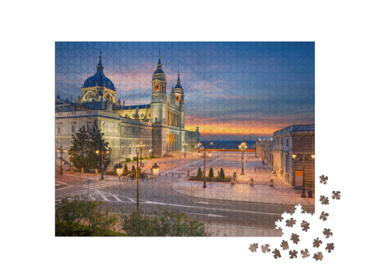 Puzzle 1000 Teile „Santa Maria la Real de La Almudena, Madrid, Spanien“