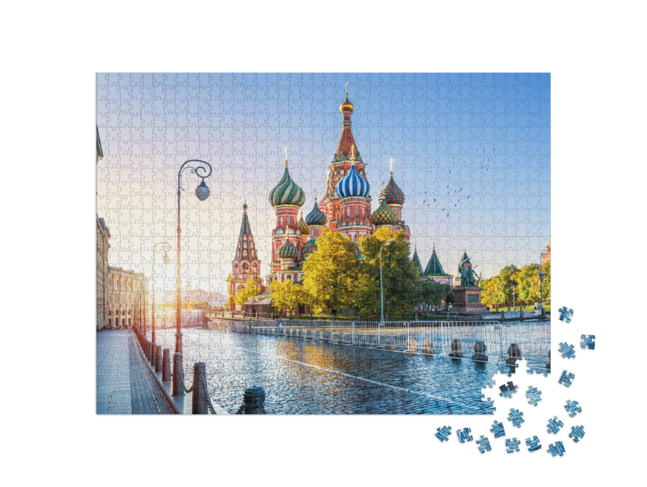 Puzzle 1000 Teile „Die Basilius-Kathedrale auf dem Roten Platz in Moskau“