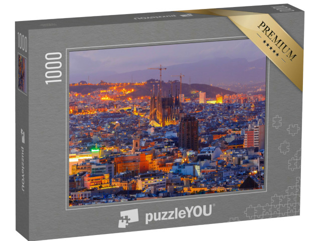 Puzzle 1000 Teile „Barcelona: Hügel Lmontjuic bei Nacht“